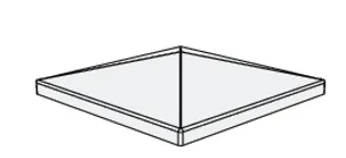 g-076 מכסה מתכת צהוב 95×95 מ"מ דגם G-076 – לסגירת עמודים בפרגולה וגדר